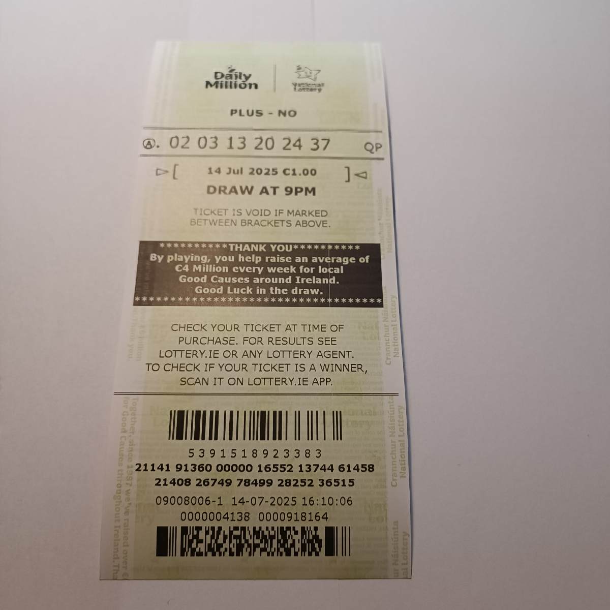Lotto Euromillions Syndicate by Lucky Syndicates for the 15 July 2025 draw – Coupon 10