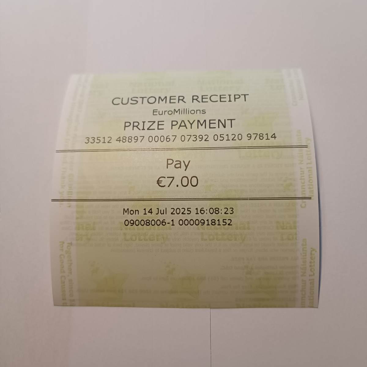 Lotto Euromillions Syndicate by Lucky Syndicates for the 15 July 2025 draw – Coupon 33