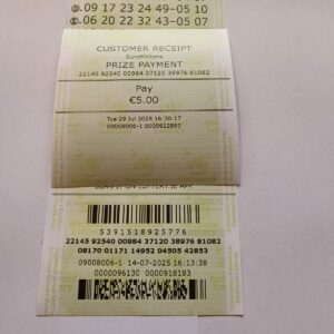 DP2 Euromillions Syndicate by Lucky Syndicates for the 29 July 2025 draw – Coupon 1