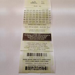 DP2 Euromillions Syndicate by Lucky Syndicates for the 29 July 2025 draw – Coupon 4