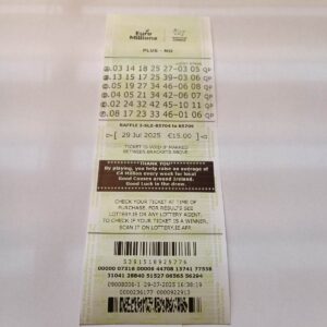 DP2 Euromillions Syndicate by Lucky Syndicates for the 29 July 2025 draw – Coupon 6