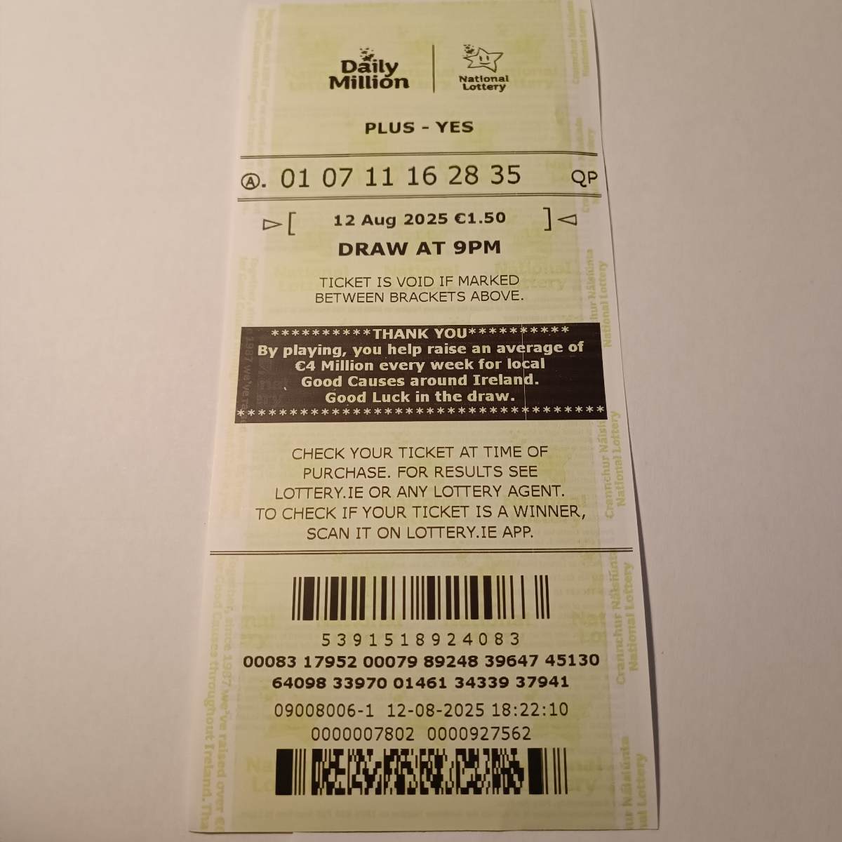 Lotto Euromillions Syndicate by Lucky Syndicates for the 12 August 2025 draw – Coupon 29